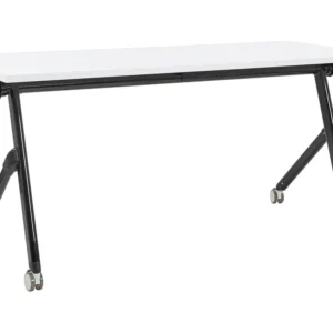 Accessoire Modulable Premium Bureau inklapbaar wit/zwart 160 x 60 cm BENDI
