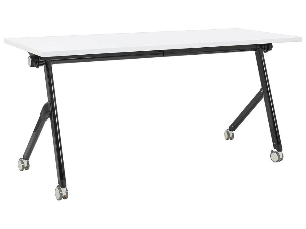 Accessoire Modulable Premium Bureau inklapbaar wit/zwart 160 x 60 cm BENDI