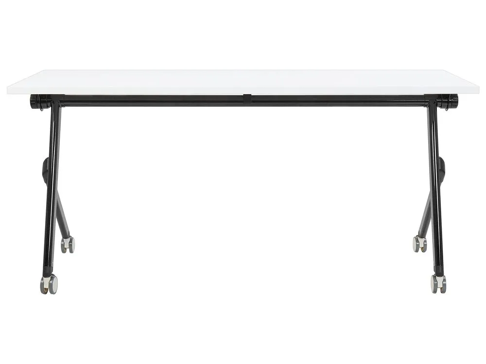 Accessoire Modulable Premium Bureau inklapbaar wit/zwart 160 x 60 cm BENDI