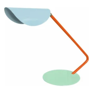 Accessoire Modulable Premium Lampe de bureau arqué métal bleu 35 cm.