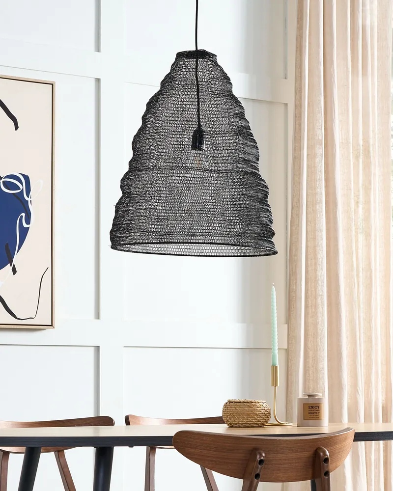 Acier Mesh Pendant Lamp Black PARBATI (Lot de 4)