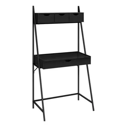 Bureau D'Ordinateur - 32"L / Noir / MéTal Noir | Facile à installer |