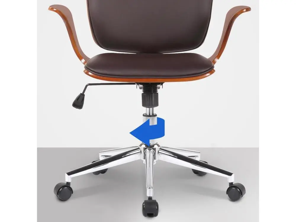 Fauteuil de bureau Burbank - Noyer - Marron93.00 - Conforme aux Normes de Sécurité