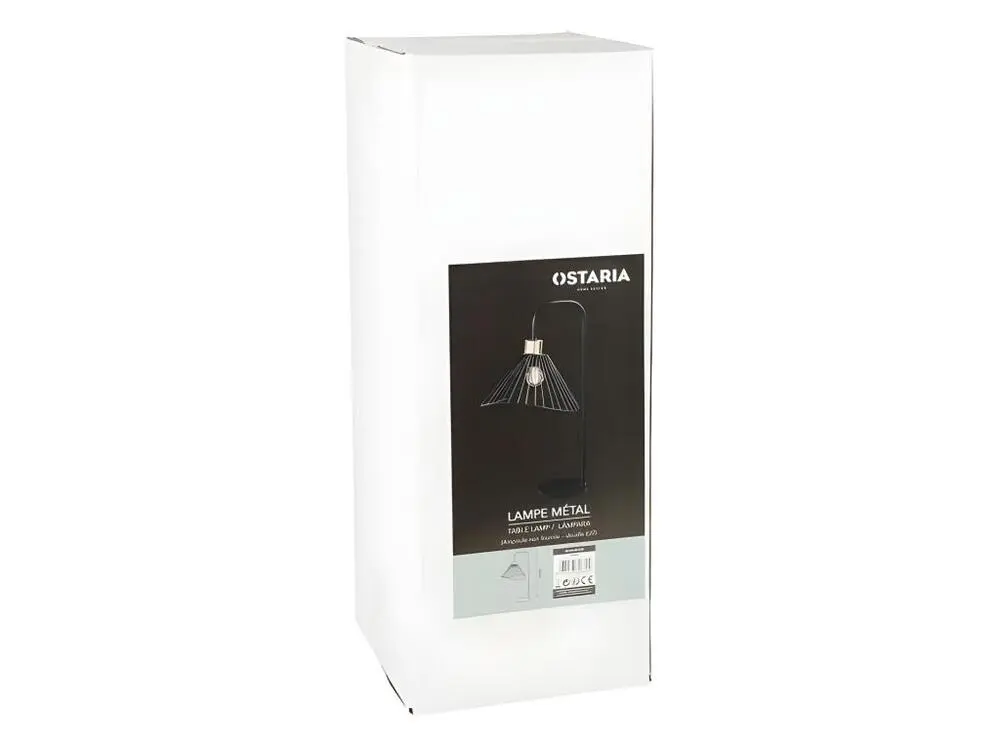 Kit d'assemblage pour Lampe de bureau filaire métal H47 Ostaria - Noir