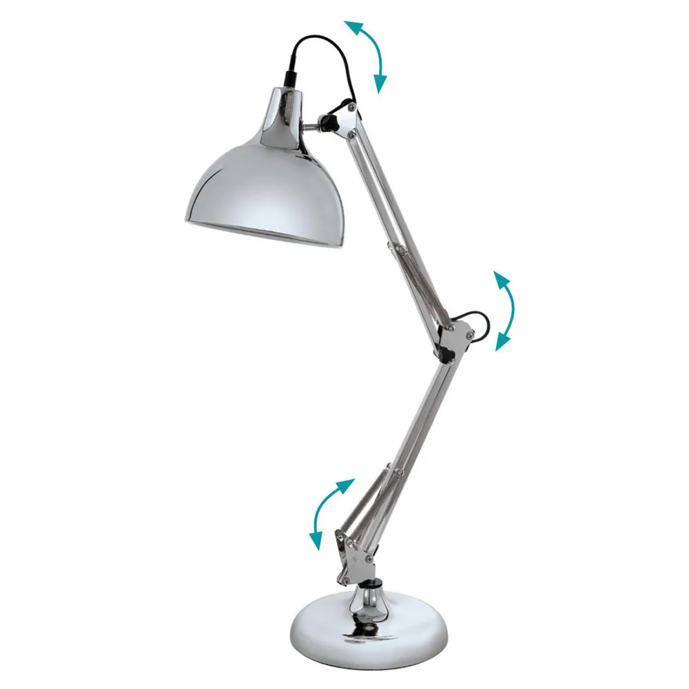 Kit d'assemblage pour Lampe de bureau métal argenté BORGILLIO E27 1X40W