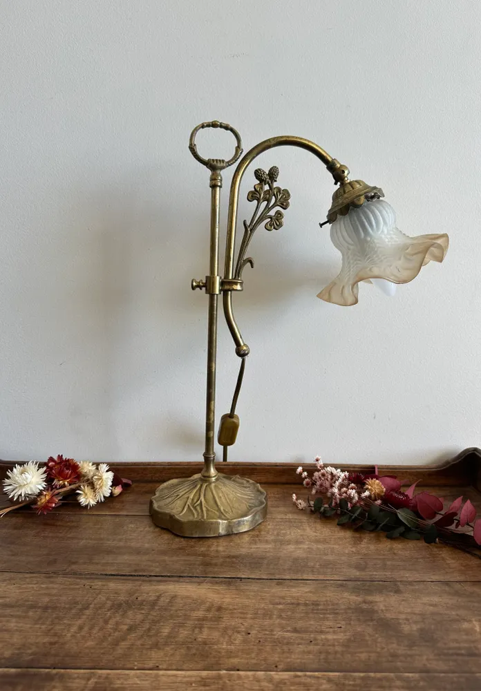 Kit d'assemblage pour Lampe de bureau style art neuf globe tulipe