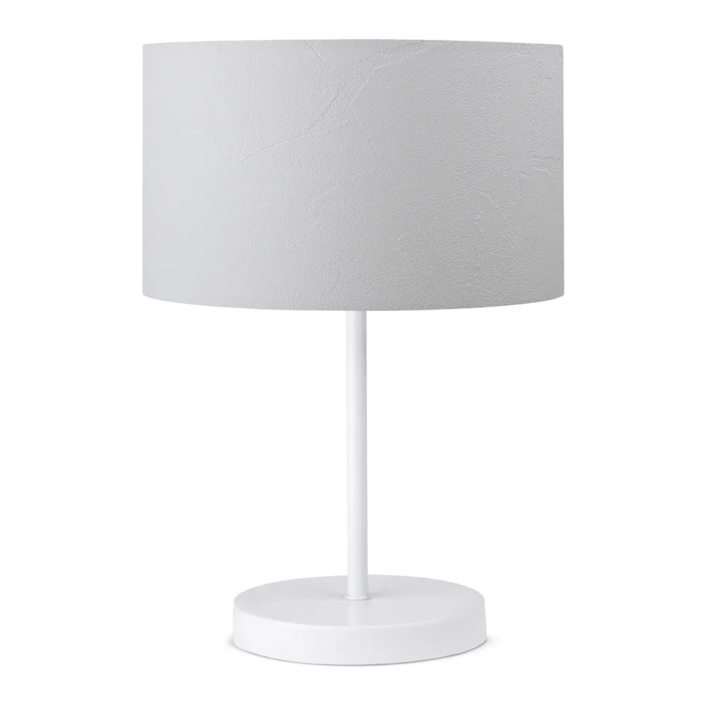 Lampe de bureau E27 hauteur 35 cm blanc 03_0007388 avec 4 patins en caoutchouc