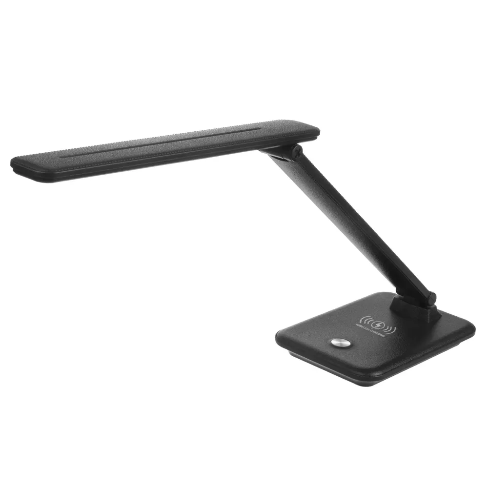 Lampe de bureau LED à intensité variable Lampe de bureau 9W avec chargeur Qi à induction pour un espace de travail ordonné