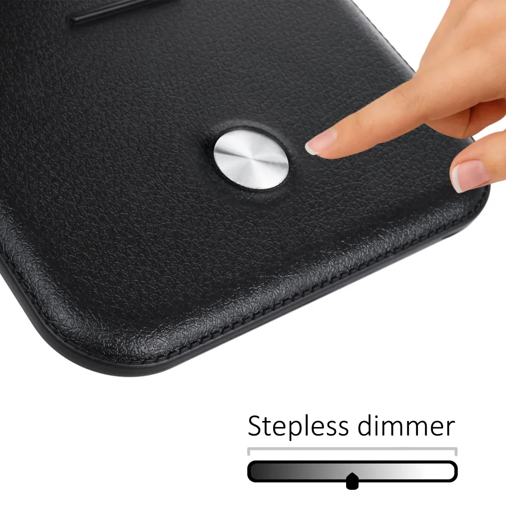 Lampe de bureau LED à intensité variable Lampe de bureau 9W avec chargeur Qi à induction pour un espace de travail ordonné