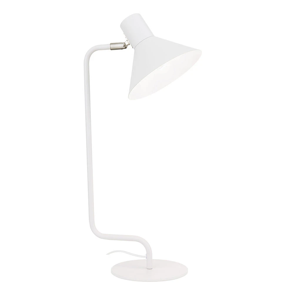 Lampe de bureau Viktoria tête réglable, blanche | Facile à installer |