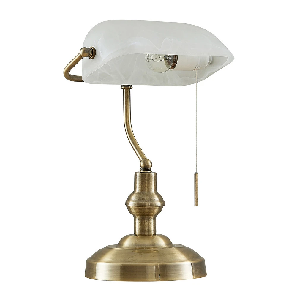 Lindby Profina lampe de bureau, bronzé pour un espace de travail ordonné