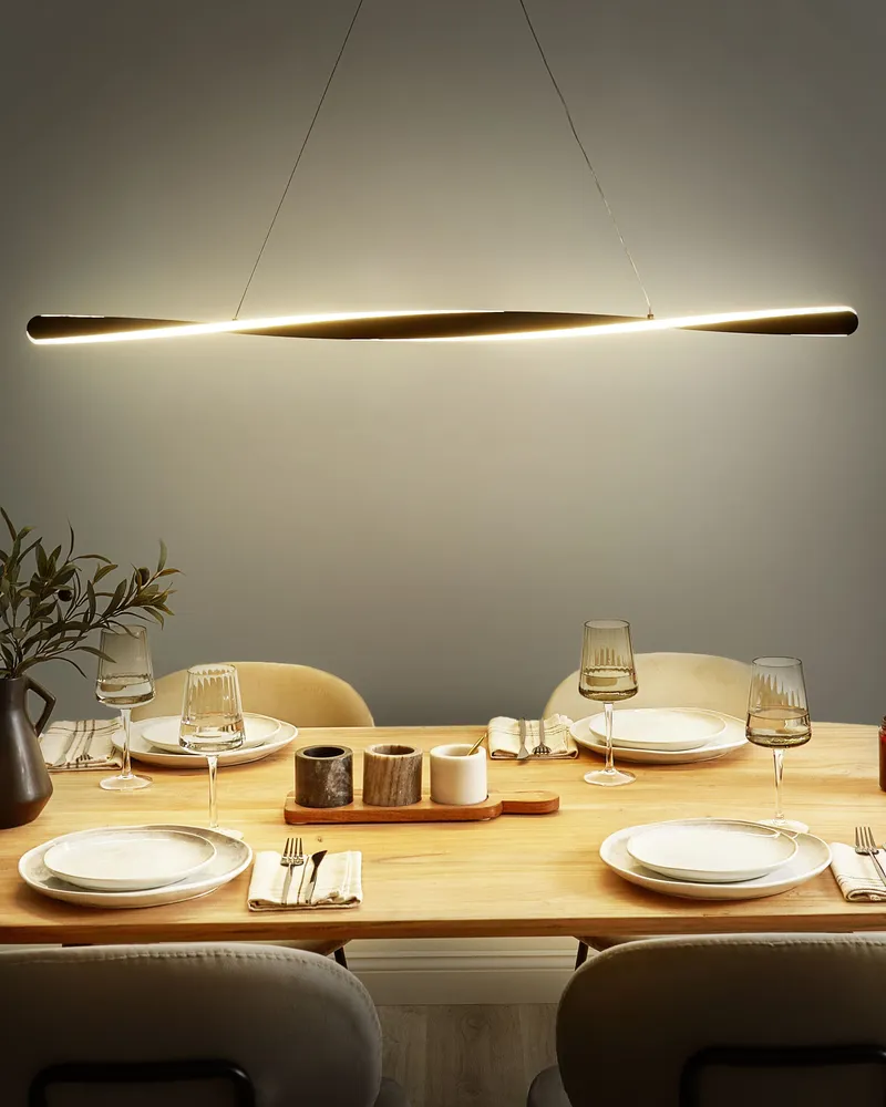 Metal LED Pendant Lamp Noir jais MAHOI