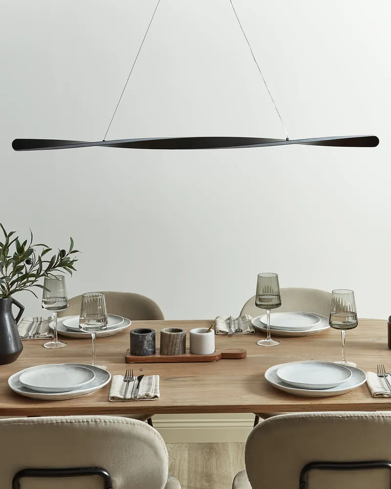 Metal LED Pendant Lamp Noir jais MAHOI