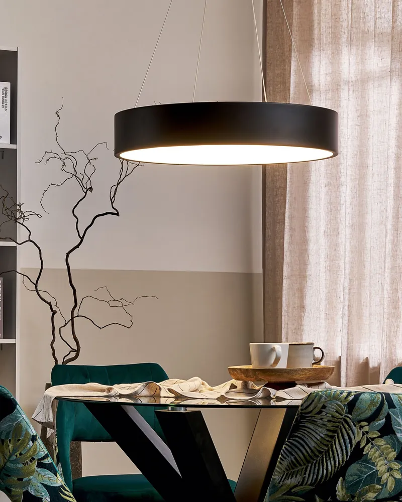 Metal LED Pendant Lamp Noir jais LENYA