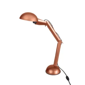 NEWTON - Lampe de bureau articulé bois cuivre avec compartiments intégrés