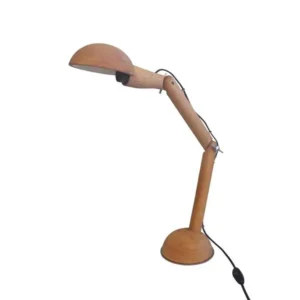NEWTON - Lampe de bureau articulé bois naturel pour bureau à hauteur variable