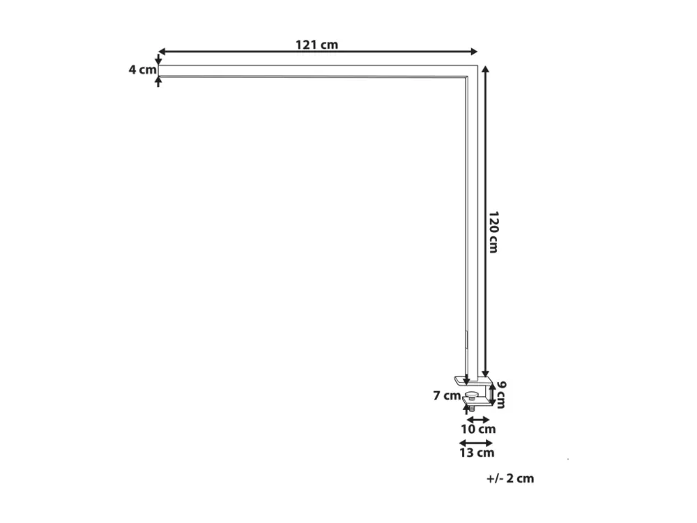 Pieds antidérapants pour Lampe de bureau LED à pince en métal argenté OCTANT