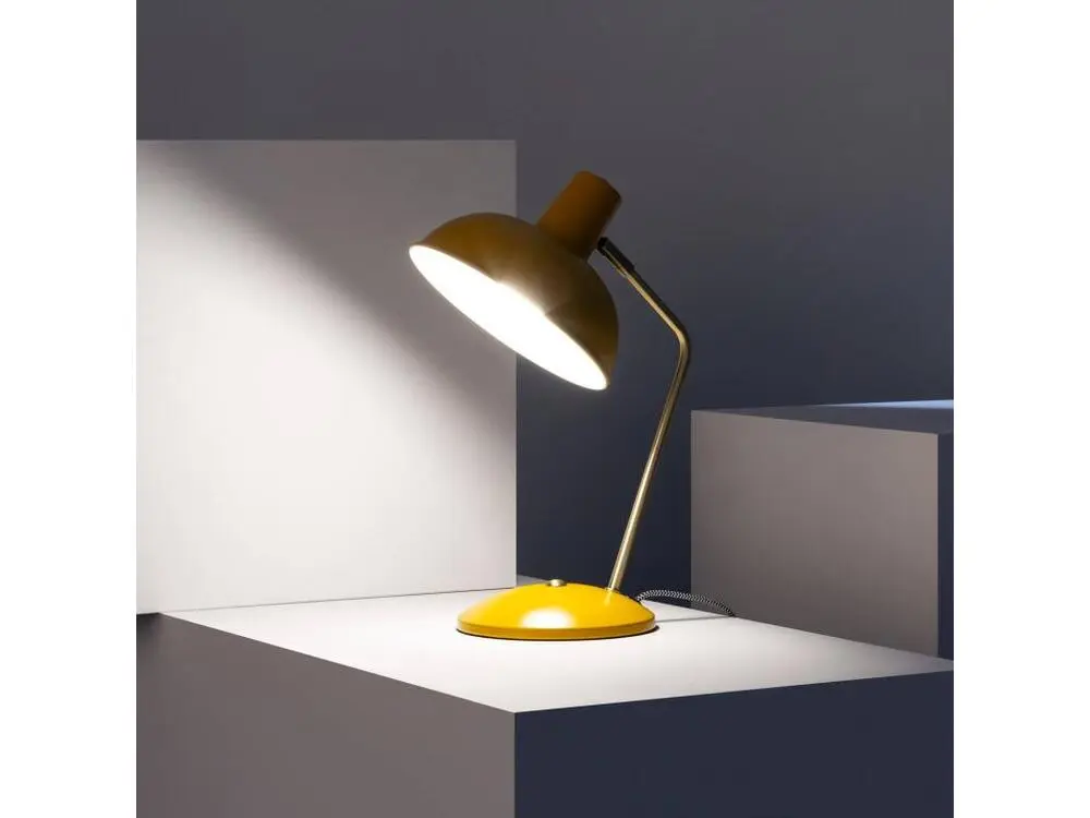 Professionnel Haute Qualité Ledkia Lampe de Bureau Flex Métal Sahani Moutarde