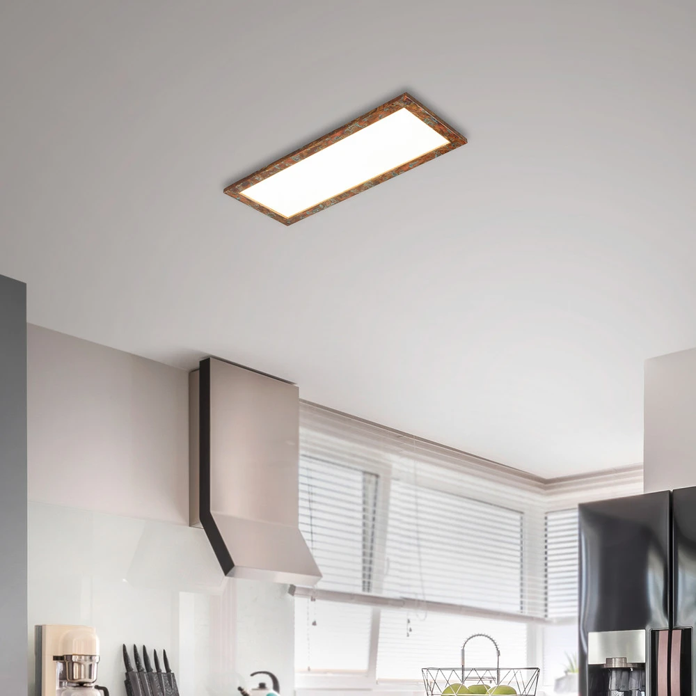 Quitani Panneau LED Aurinor, cuivre, 86 cm (Lot de 4)