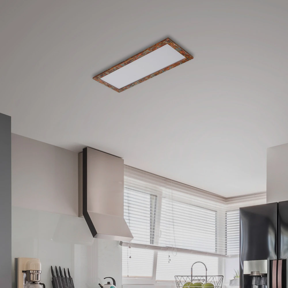 Quitani Panneau LED Aurinor, cuivre, 86 cm (Lot de 4)