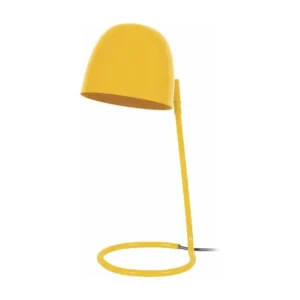 QUOKKA - Lampe de bureau droit métal jaune avec 4 patins en caoutchouc