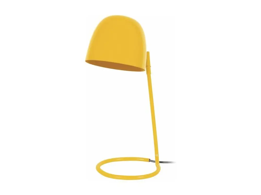 QUOKKA - Lampe de bureau droit métal jaune avec 4 patins en caoutchouc