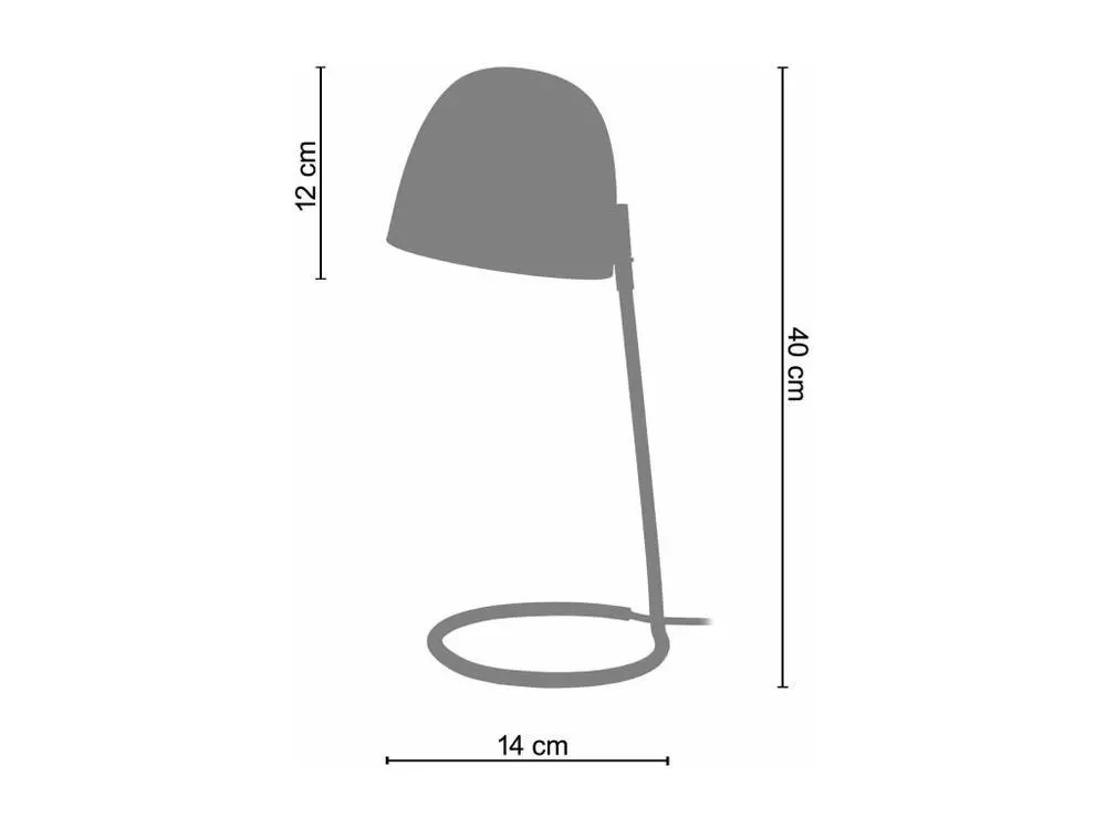 QUOKKA - Lampe de bureau droit métal jaune avec 4 patins en caoutchouc