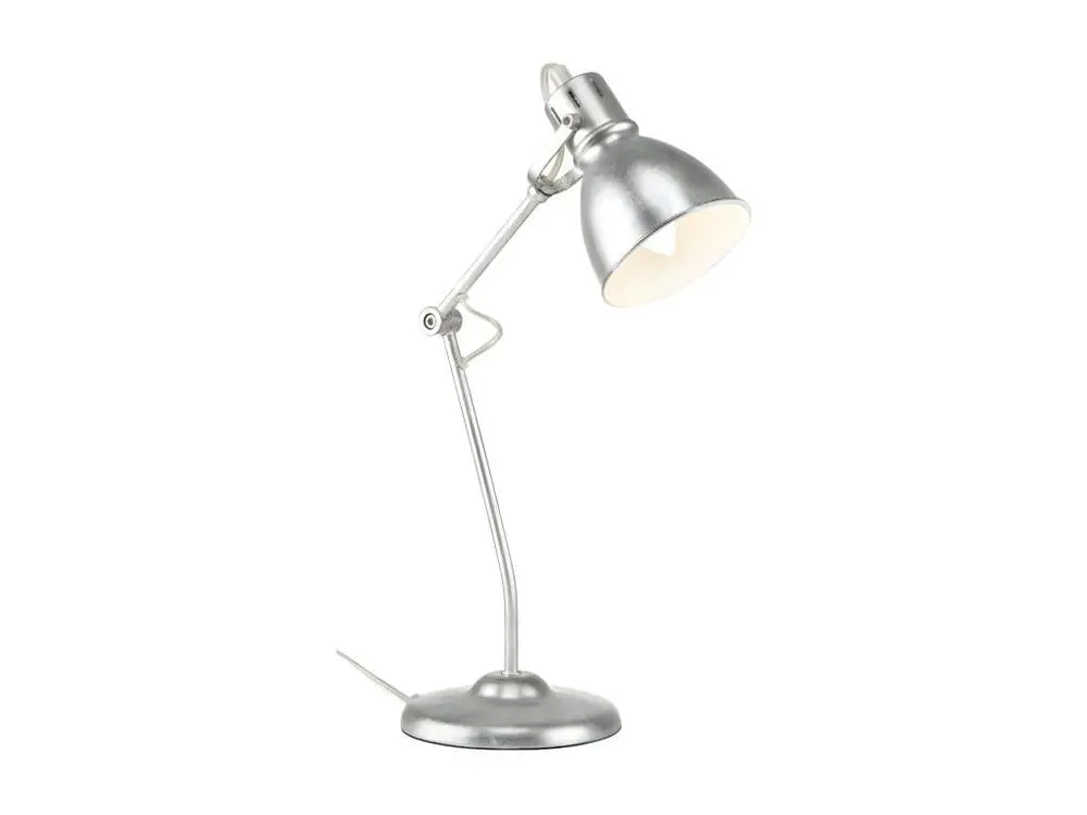 Support réglable pour Lampe de Bureau Design "Whitehall" 45cm Argent