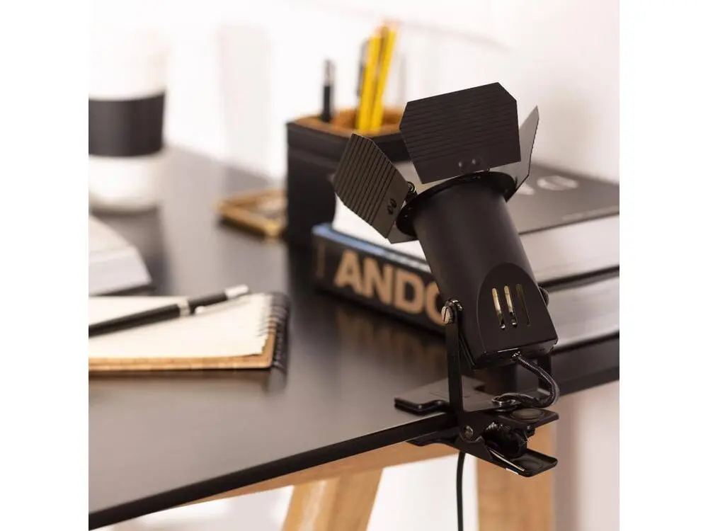 Support réglable pour Ledkia Lampe de Bureau à Pince Kurangna Noir