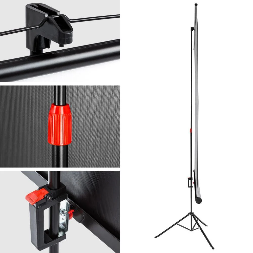 Écran de projection projecteur vidéoprojecteur avec trépied 178 x 178 cm 08_0000407 | Compatible Home Cinéma