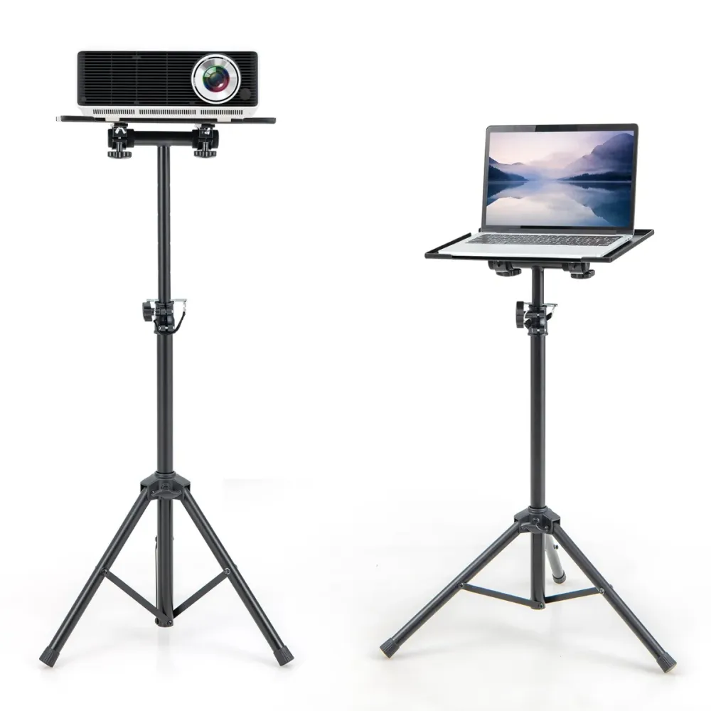 Trépied pour projecteur à hauteur réglable 70-118,5cm support videoprojecteur pour projecteur d'ordinateur portable est ad...