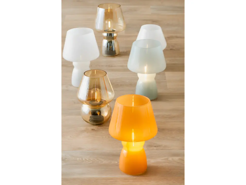 Lampe Cristal Vintage LED H20cm Bleu Present Time