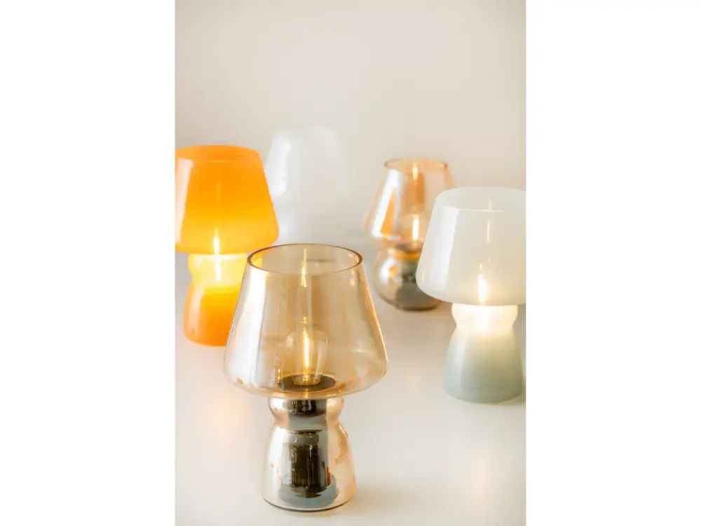 Lampe Cristal Vintage LED H20cm Bleu Present Time