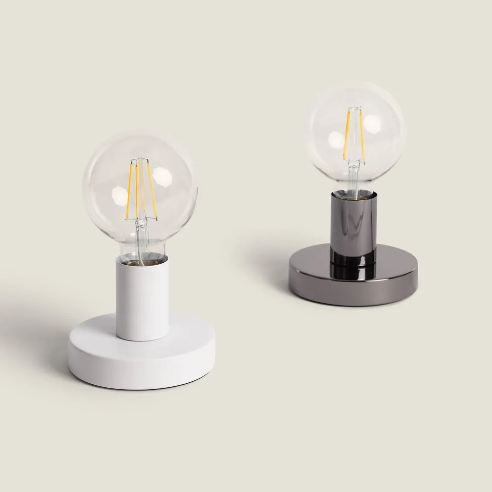 Lampe de table métallique Creative-Cables Posaluce Cobble modèle ABM21VBODEUBRX03-L