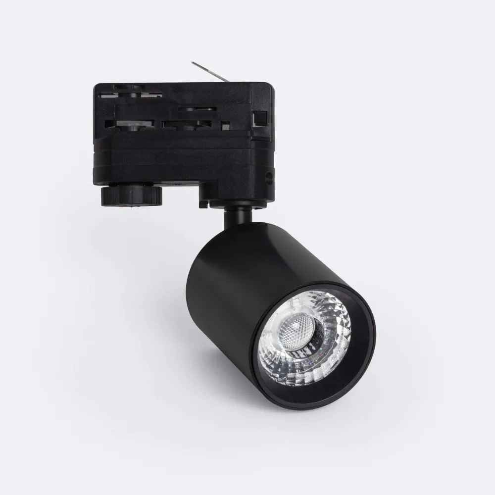 Projecteur LED 10W dimmable pour rail triphasé, modèle Mallet couleur noire