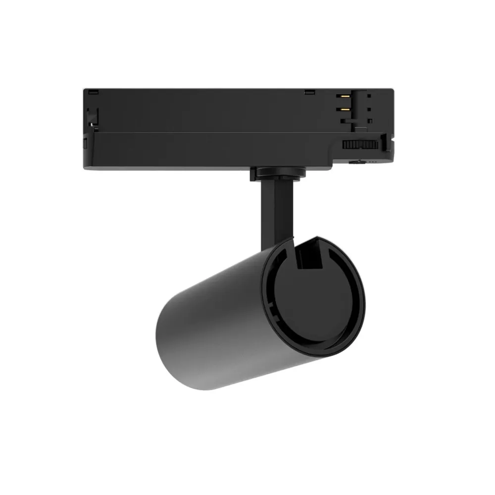 Projecteur LED sur rail triphasé 20W Fasano dimmable CCT couleur noire