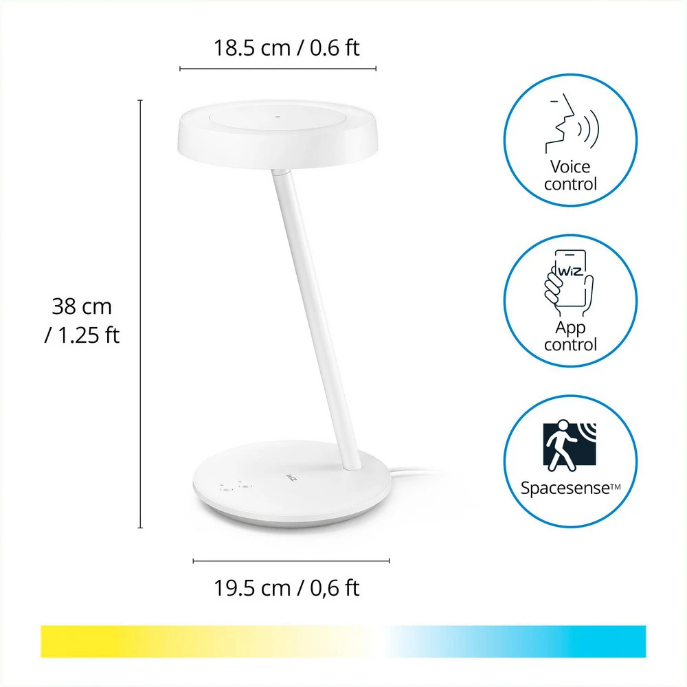 WiZ Portrait lampe de table LED anneau capteur CCT