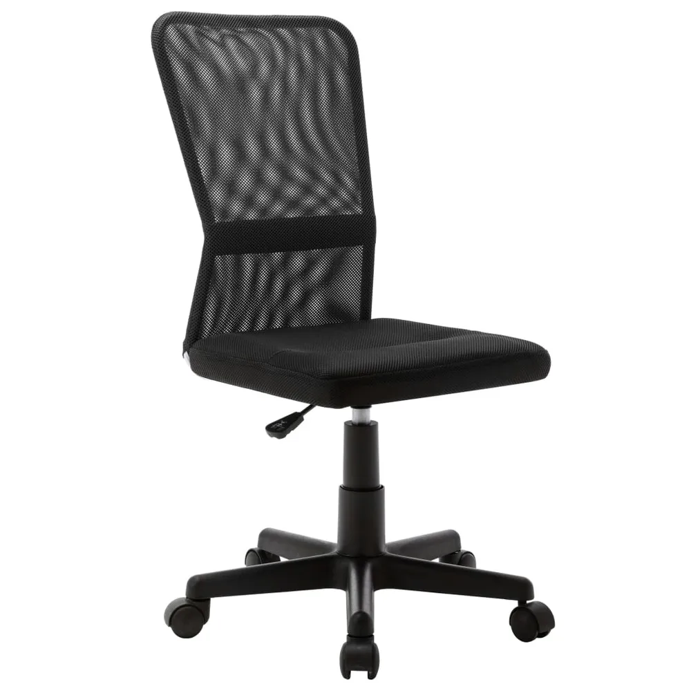 Accessoire Modulable Premium Chaise fauteuil siège de bureau informatique étude 44 x 52 x 100 cm tissu en maille noir 02_0...