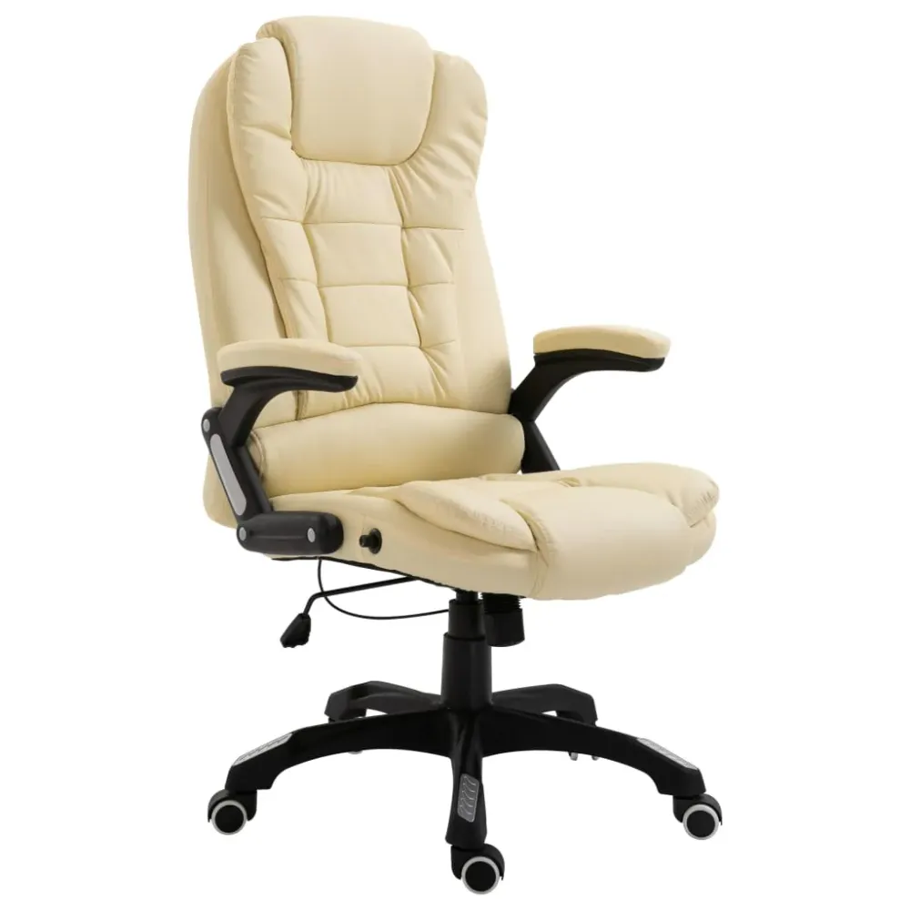 Accessoire Modulable Premium Chaise fauteuil siège de bureau informatique étude similicuir crème 02_0024000