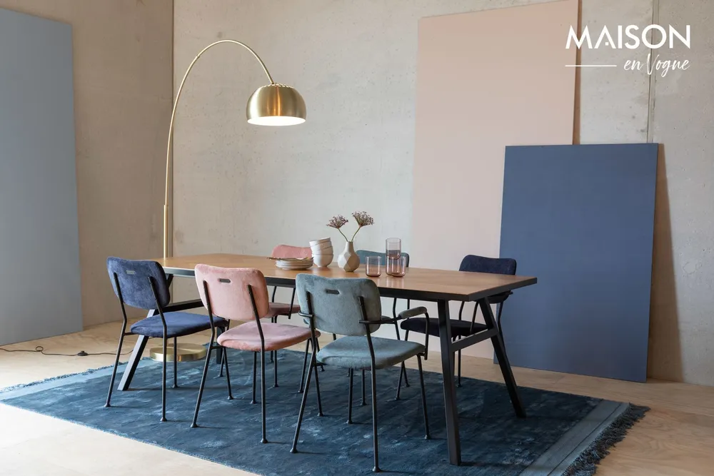 Chaise Benson bleu profond Zuiver - 81cm