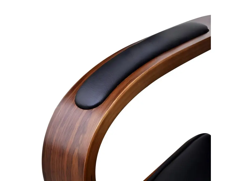 Chaise de bureau avec appuie-tête Bois cintré Similicuir compatible avec la plupart des bureaux