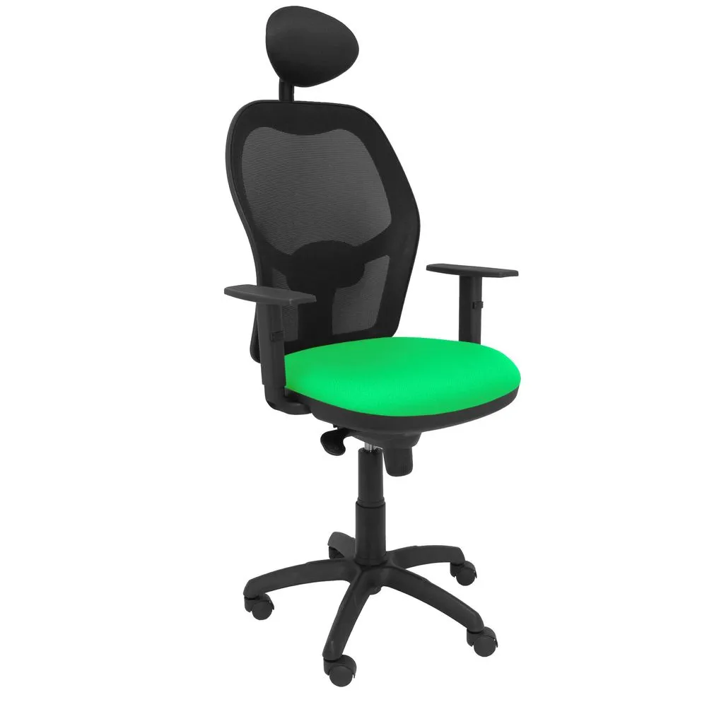 Chaise de Bureau avec Appui-tête Jorquera P&C BALI15C Vert pour bureau à hauteur variable