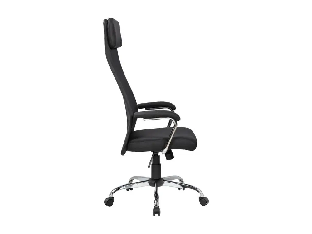 Chaise de bureau Dartic, Fauteuil présidentiel avec accoudoirs, Chaise de bureau ergonomique, 65x65h126/136 cm, Noir avec...