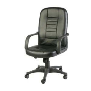 Chaise de bureau Dmelar, Chaise de direction avec accoudoirs, Chaise de bureau ergonomique, Noir, 56x59h104/114 cm avec re...