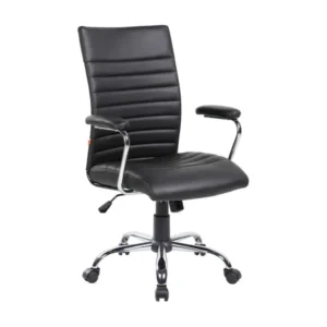 Chaise de bureau Doliveri, Chaise de direction avec accoudoirs, Chaise de bureau ergonomique, 57x59h100/109 cm, Noir pour...