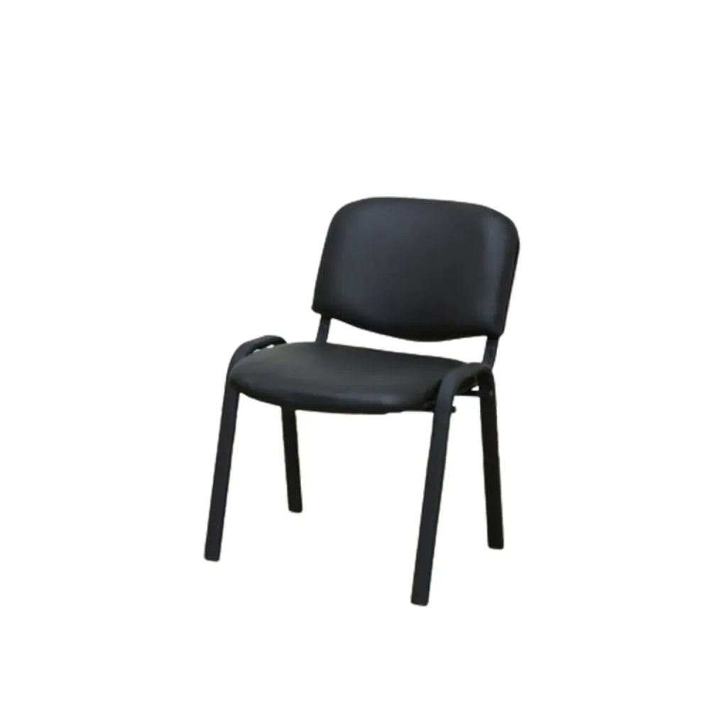 Chaise de bureau modèle Work en VINYLE avec assise et dossier rembourrés - Noir