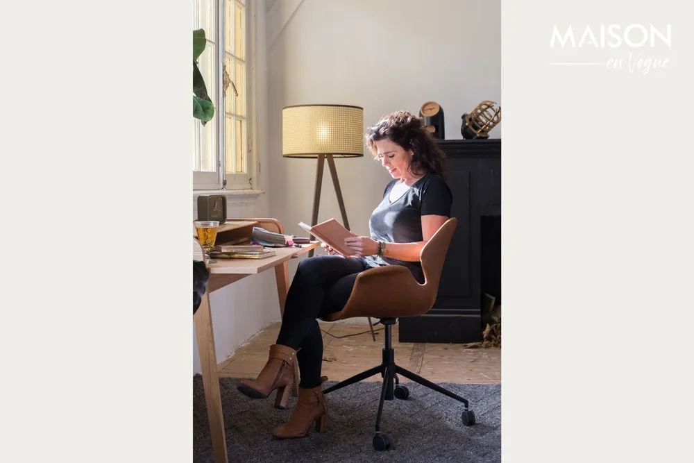 Chaise de bureau Nikki All Café Zuiver - 78cm