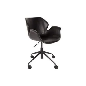 Chaise de bureau Nikki All Noir jais Zuiver - 78cm