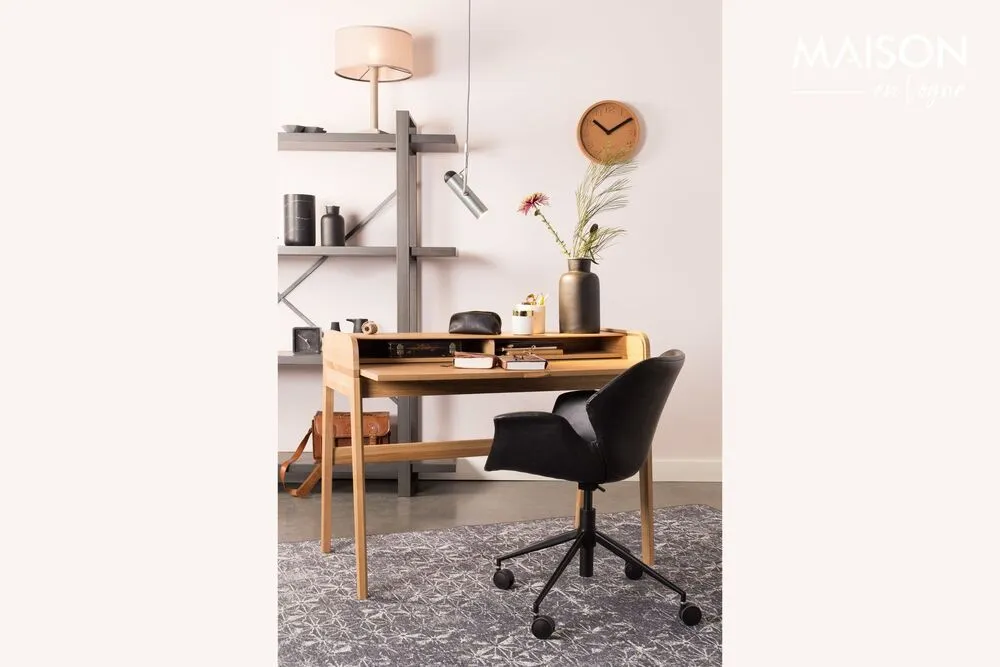 Chaise de bureau Nikki All Noir jais Zuiver - 78cm