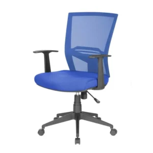 Chaise de bureau Palmerston, Chaise de direction en maille avec accoudoirs, Siège de bureau ergonomique, 59x64h96/106 cm,...